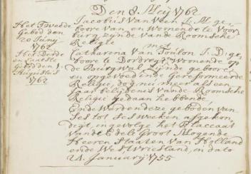 Huwelijk Jacobus van Veen en Catharina van Toulon 1762