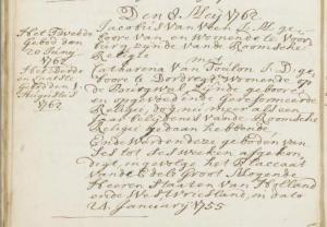 Huwelijk Jacobus van Veen en Catharina van Toulon 1762