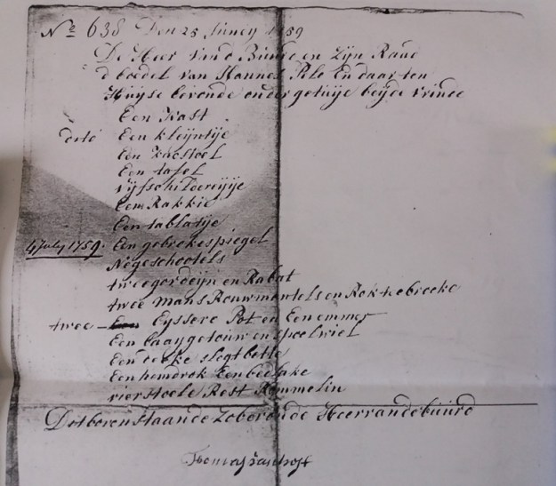 boedel johannes pel 1759